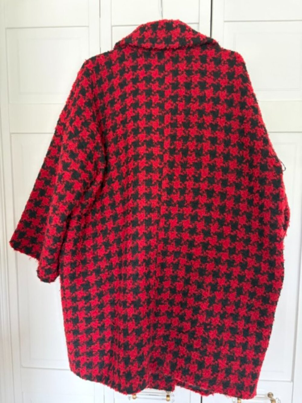 Eloquii Red/Black Houndstooth Coat - Picture 3 of 5